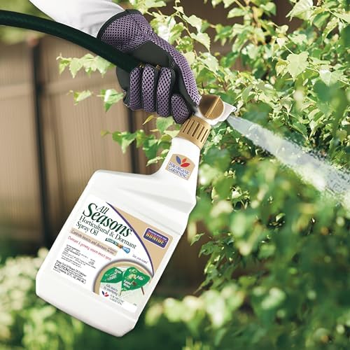 Bonide All Seasons Horticultural & Dormant Spray Oil, 32 oz Ready-to-Spray, Disease Prevention and Insect Killer for Organic Gardening