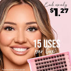 154 Pc DIY Luxe Eyelash Cluster Glam Volume,Fluffy 3D Individual Natural Lash Eyelash Clusters,10-18mm Soft Lashes