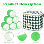 Hair Roller Set 18 pcs Heatless Self Grip Rollers With Clips and Comb, Salon Curlers for DIY Styles, 3 Green Sizes in 1 Set by Sungenol