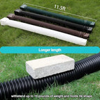 11.5ft Long Gutter Downspout Extensions Flexible, Drain Downspout Extender, Down Spout Drain Extender, Gutter Connector Rainwater Drainage, Extendable from 2.6ft to 11.5ft(White)