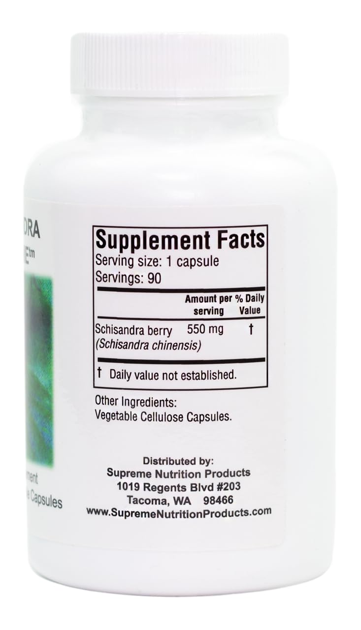 Supreme Nutrition Schisandra Supreme, 90 Pure Schisandra Fruit Vegetarian 90 Capsules (Pack of 2)
