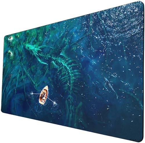MTG Playmat, Game Play Mat for MTG TCG 24 x 14 inches Trading Card Inked Game Playmats with Storage Bag Smooth Rubber Surface Battle Game