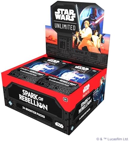 Star Wars: Unlimited TCG Spark of Rebellion Booster Display (Set of 24 Booster Packs) - Trading Card Game for Kids & Adults, Ages 12+, 2+ Players, 20 Min Playtime, Made by Fantasy Flight Games