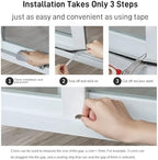 33 Ft Self-Adhesive Weather Stripping Door Seal Strip for Door Window, 0.35" Wide x 0.35" Thick, Gray