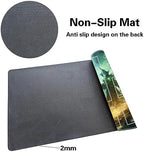 MTG Playmat Size 24x14in Free Storage Bags Non-Slip Backing Printing, Ideal for Card Game Enthusiasts TCG Playmat (with Zone,Evil in The Night)