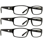 TruVision Readers Reading Glasses - 9504H - 3 Pack - Black - 1.50