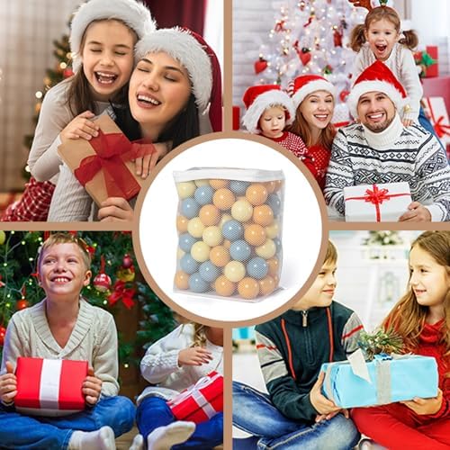 GOGOSO Ball Pit Balls for Toddler, Baby Plastic Playballs Kids Soft Pastel Pelotas Non-Toxic BPA-Free,Cream Yellow+Blue,100 Balls