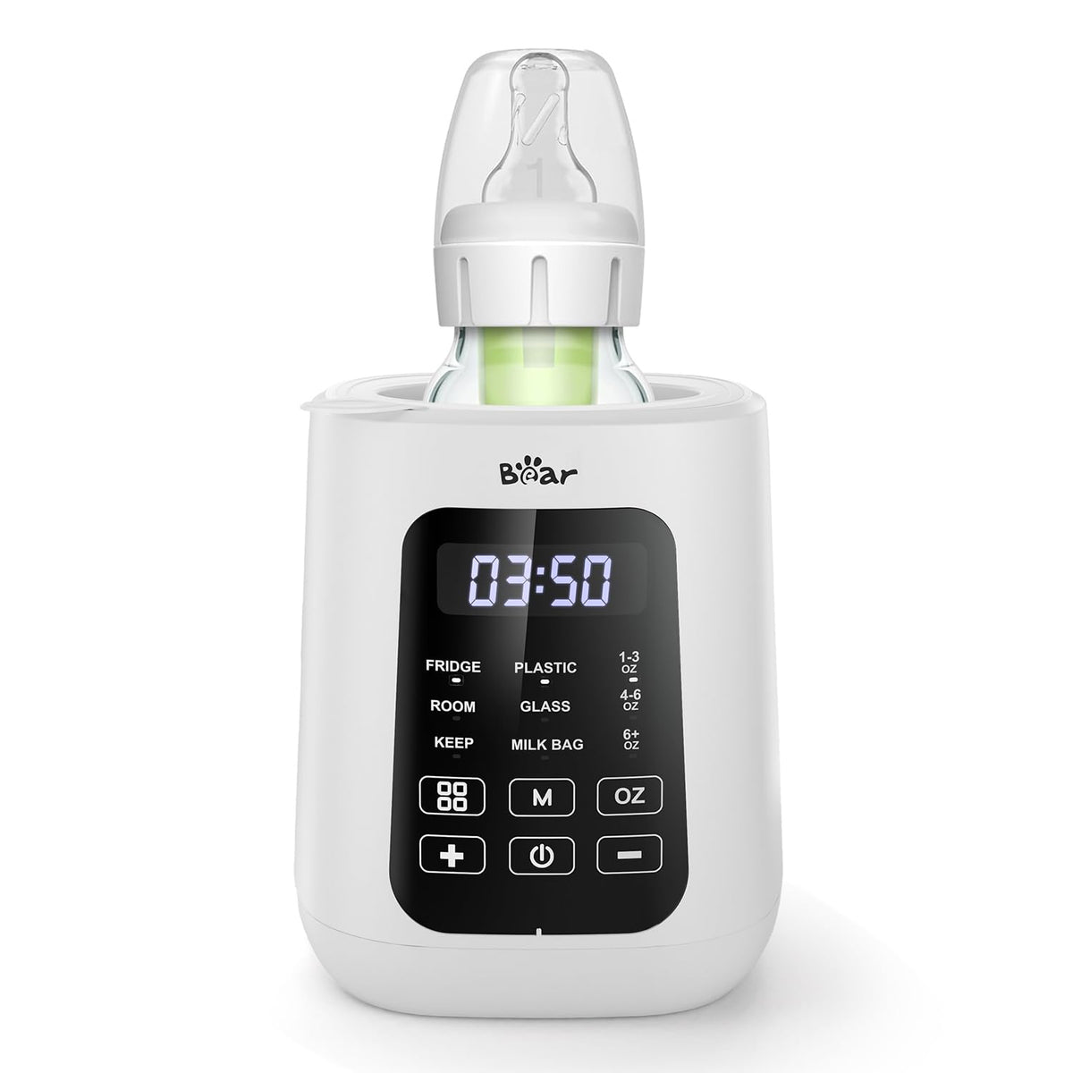 Bear Baby Bottle Warmer, Fast Warming Breast Milk Formula, White