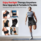 Red Light Therapy,Upgraded 2-in-1 Chips Red Light Therapy Lamp,660nm Red Light & 850nm Near Infrared Light Therapy Device with Red Light Therapy Belt and Stand Relieves Pain in All Parts of The Body