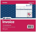 Adams Invoice Unit Sets, 7.44 x 8.5 Inch, 3-Part, Carbonless, White/Canary/Pink, 50 Sets per Pack (NC3872-50)