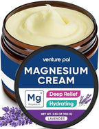 Venture Pal Magnesium Lotion, Topical Magnesium Cream for Sleep, Leg Cramps & Pain, Muscle Relaxation, Calm, Moisturizing Supplement with Coconut Oil, Shea Butter & Hyaluronic Acid, Safe for Kids