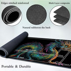 for MTG Game Playmat, for Magic TCG Rubber Play mat,Tabletop Card Playmats with Smooth Surface,Trading Card Inked Game Mat with New Zones,Battle Game,Colorful Dragon