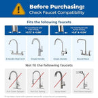 Waterdrop Countertop Water Filter, NSF/ANSI 42&372 Certified,5-Stage Stainless Steel Faucet Water Filter for 8000 Gallons, Reduces Heavy Metals, Bad Odor and 99% Chlorine,WD-CTF-01(1 Filter Included)