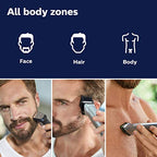 Philips Norelco Multigroomer All-in-One Trimmer Series 7000, 23 Piece Mens Grooming Kit, Trimmer for Beard, Head, Body, and Face, NO Blade Oil Needed, MG7750/49