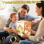 Automatic Bubble Machine Toddler Toys: Giraffe Bubble Lawn Mover Outdoor Toy for 1 2 3 4 5 Year Old Boy Girl - Push or Handheld Bubble Maker Blower for Age 1-3 Kids Birthday Gifts