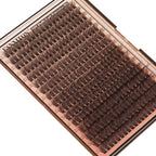 Brown Lash Clusters 320 Pcs Lash Extension Kit Fluffy DIY Eyelash Extensions Kit Natural Look Cluster Lashes D Curl 8-16 MM Mixed Lash Bond and Seal Lash Tweezers for Lash Clusters Kit DIY at Home