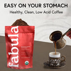 Fabula Organic Turkish Coffee - Very Fine Grind - Low Acid - Single Origin - Non-GMO - Mold Free - 12 Ounces
