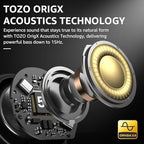 TOZO NC9 Hybrid Active Noise Cancelling Wireless Earbuds, 6 Mics ENC Clear Call, IPX8 Waterproof, in Ear Bluetooth 5.3 Headphones Stereo Bass Ear Buds 59H Playtime with LED Display 32 EQs via APP