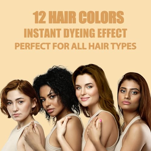 Instant Dark Wine Red Hair Color Shampoo 500ml for Men & Women, 3 in 1 Dark Burgundy Dye Shampoo 100% Covers Gray Hair, Natural Coloring Shampoo in Minutes 17.6 Fl Oz