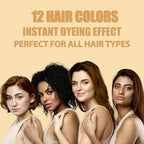 Instant Dark Wine Red Hair Color Shampoo 500ml for Men & Women, 3 in 1 Dark Burgundy Dye Shampoo 100% Covers Gray Hair, Natural Coloring Shampoo in Minutes 17.6 Fl Oz