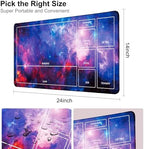 Stitched MTG Playmats for Magic The Gathering Play Mat with Tube Case for MTG Card Game Playing (Starry Zones)
