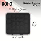 ROHO MOSAIC Cushion, 18" x 18" Inflatable Seat Cushion with Adjustable Air Cells, Two-Way Stretch Lycra Cover, Non-Skid Bottom, Lightweight & Portable for Wheelchairs, Office Chairs, Cars & Home
