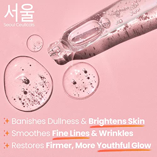 SeoulCeuticals Korean Skin Care 97.5% Snail Mucin Serum – K Beauty Skincare Night Serum Hyaluronic Acid for Face - Centella Anti Wrinkle Serum 1oz