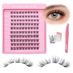 Beetles Lash Clusters 9-16mm Cluster Eyelash Extensions 3D Natural False Eyelashes Wispy Volume Eyelash Clusters 100pcs Individual Lashes DIY Cluster Lashes Bouquet (CNB001, 9-16mm)