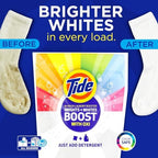 Tide Brights & Whites Odor Rescue, In Wash Odor Eliminator with Oxi, Scent Booster, Removes Odors in a Single Wash, 27 Count (Pack of 1)