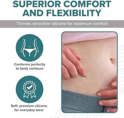 Epi-Derm Epi-Tab Circles Silicone Scar Sheets – Professional-Grade, Washable & Reusable Silicone Patches for Small Hypertrophic & Keloid Scars from Trauma, Liposuction & More - Natural, 6-Pack