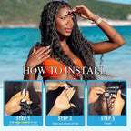 Human Braiding Hair Deep Water Wave Bulk Human Hair 50g 18 Inch Curly Human Hair for Boho Braids Hair Extensions No Weft 1 Braids Per Pack Wet and Wavy Human Hair Braiding Hair Natural Color