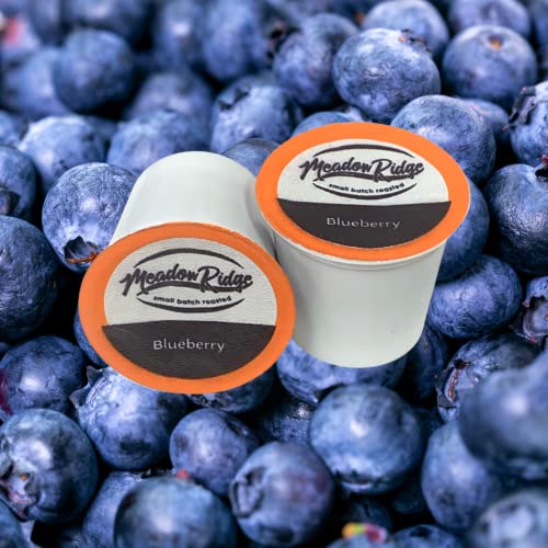 Meadow Ridge Coffee Single Serve Cups - 100% Arabica Coffee (For K-Cup Brewers) Low Acid (Blueberry, 12 Count)