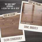 Quick Shine Hardwood Floor Cleaner & Wood Floor Polish w/Plant-Derived Carnauba 27oz Bottles,Removes Scratches,Safer Choice,A Clean That Can Be Seen,(Pack of 4)