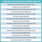 2-Pack 1411501 77228 Spa Neck Pillow for Hot Spring Highlife Series Spas from 2014-Current, 14" L X 5.5”W, Cool Gray, Hot Tub Spa Head Rest Pillows for Watkins Five Years Free Replacement