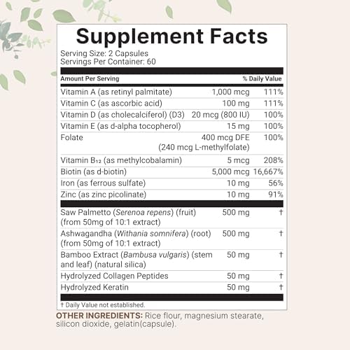 Micro Ingredients Pumpkin Seed Oil with Saw Palmetto & Hair Vitamins Complex Capsules Bundle 2 Pack | Cold Pressed, Pure Virgin Oil, Herbal Supplement | 14-in-1 Advanced Hair Growth Support