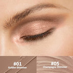 FV Waterproof Eyeshadow Stick Duo,Long-Lasting Cream Eye Shadow Makeup Sets, High Pigmented Eyeshadow Pencil with Matte & Shimmer Finish, Natural Look (Vanila & Champagne)