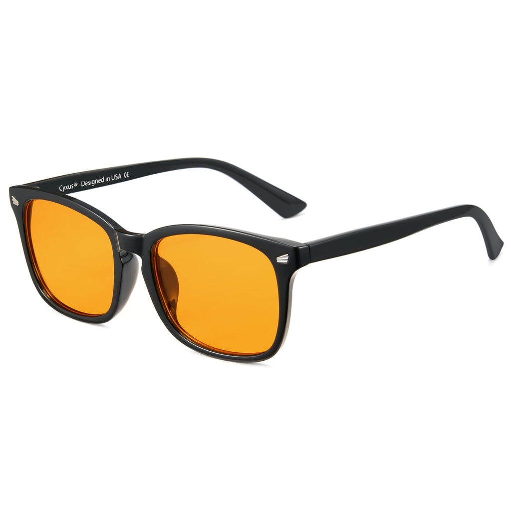 Cyxus Orange Blue Light Blocking Glasses for Men Women Gaming Glasses Redece Eye Strain Sleep Better 8082Z01