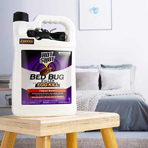Hot Shot Ready-to-Use Bed Bug Killer Spray, Kills Bed Bugs and Bug Eggs Indoors, Kills Fleas and Dust Mites, Non-Staining, 1 Gallon