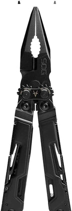 SOG PowerPint Mini Compact Stainless Steel Multi-Tool, 18 Lightweight Specialty Tools & SOG Multitool Pliers Pocket Knife, Black