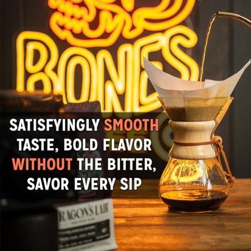 Bones Coffee Company Sinn 'O' Bun Flavored Coffee Beans, Whole Bean Coffee Medium Roast Low Acid, Cinnamon Bun Flavor (12 oz)