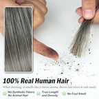 KRN Grey Braiding Hair Deep Wave Bulk Human Braiding Hair 2 Bundles/Pack 100g Curly Hair for Boho Braids 12A Salt And Pepper Braiding Human Hair No Weft Wet and Wavy Gray Braiding Hair 16Inch