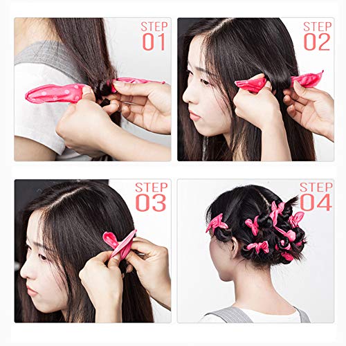 40 Soft Heatless Hair Curlers - Large Overnight Pillow Sponge Rollers for Curly Hairstyle