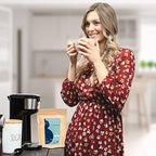 Mommee Coffee - Half Caf | Low Acid, Organic, Fair Trade, Water Processed | Whole Bean, 22 oz.