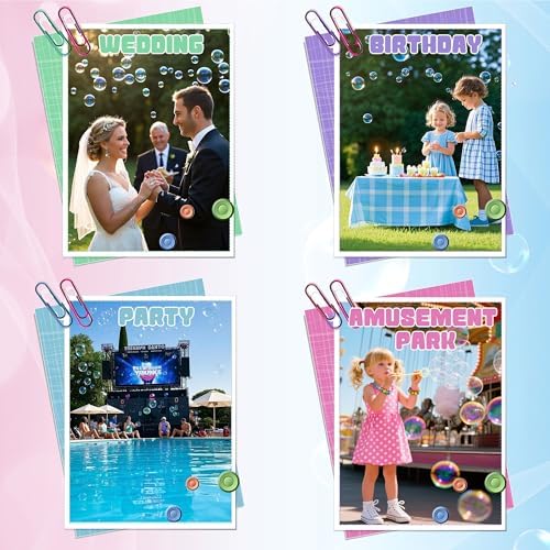 Lulu Home Concentrated Bubble Solution, 1 L/ 33.8 OZ Refill for Bubble Machines, Giant Wands, and Blowers - Up to 2.5 Gallons for Kids' Birthday Parties