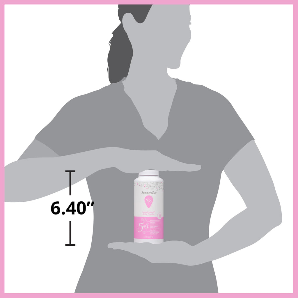 Summer's Eve Island Splash Body Powder for Women with Talc-Free, Odor-Neutralizing and Moisture-Absorbing Formula, 8 Oz, Pack of 3