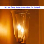HMYYJT Dimmable LED Candelabra Bulb 25W Equivalent E12 LED Bulb 2700K Soft Warm White, Chandelier Light Bulbs, 2W 200LM Flame Tip CA10 Candle Light Bulb 24 Pack