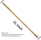 Paiaojia 55-Inch Pure Solid Wood Replacement Handle for Garden Hoe Digging Spading, Surface Coated with Protective Paint, Clear Finish, Convenient and Durable (Spade & Fork Head Not Included)