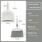 Dust pan, Mini Dustpan and Brush Set, Small Broom and Dustpan Set, Small Hand Broom and dust pan Set, Whisk Broom, Dust pan and Brush for Desk, Table, Home, Kitchen Necessities (Gray 3 pcs)