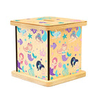 Wooden Piggy Bank for Kids and Adults, Personalized Gift Handmade in USA by BloomOwl, Custom Piggy Bank, Personalized Banks for Kids, Gifts for Baby Boys and Girls (Mermaid)