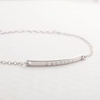 Petite Boutique 16K Gold Your Name Bar Bracelet Personalized gift Gold Plated bar Delicate Hand Stamp Best bridesmaid Wedding Graduation Gift